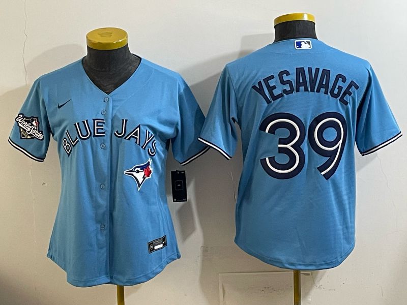 Women 2025 Nike Toronto Blue Jays #39 Yesavage Light Blue Game MLB Jersey 03->women mlb jersey->Women Jersey